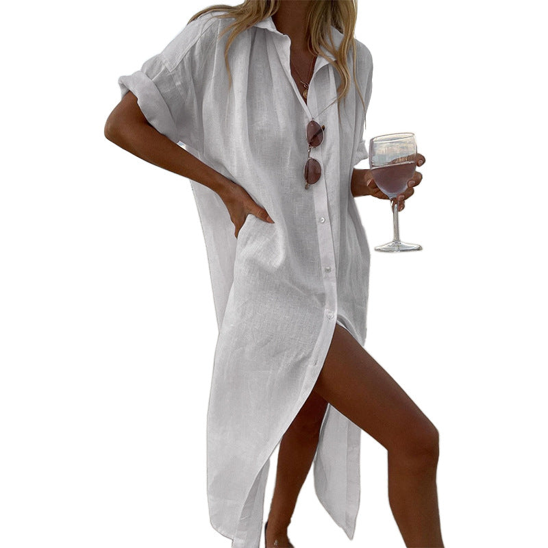 Damen Strandkleid mit oversize Schnitt und eleganten Details Sovae