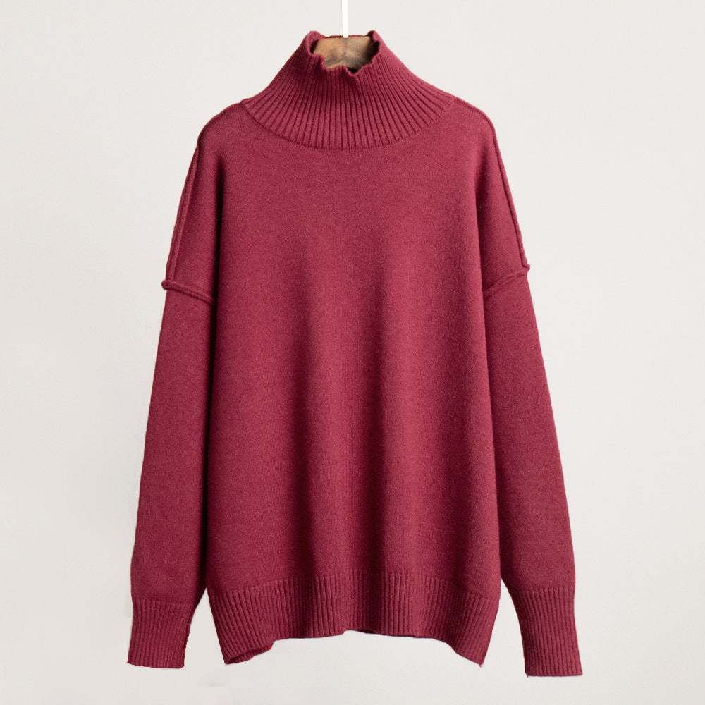 Damen Modischer Rollkragenpullover Sovae