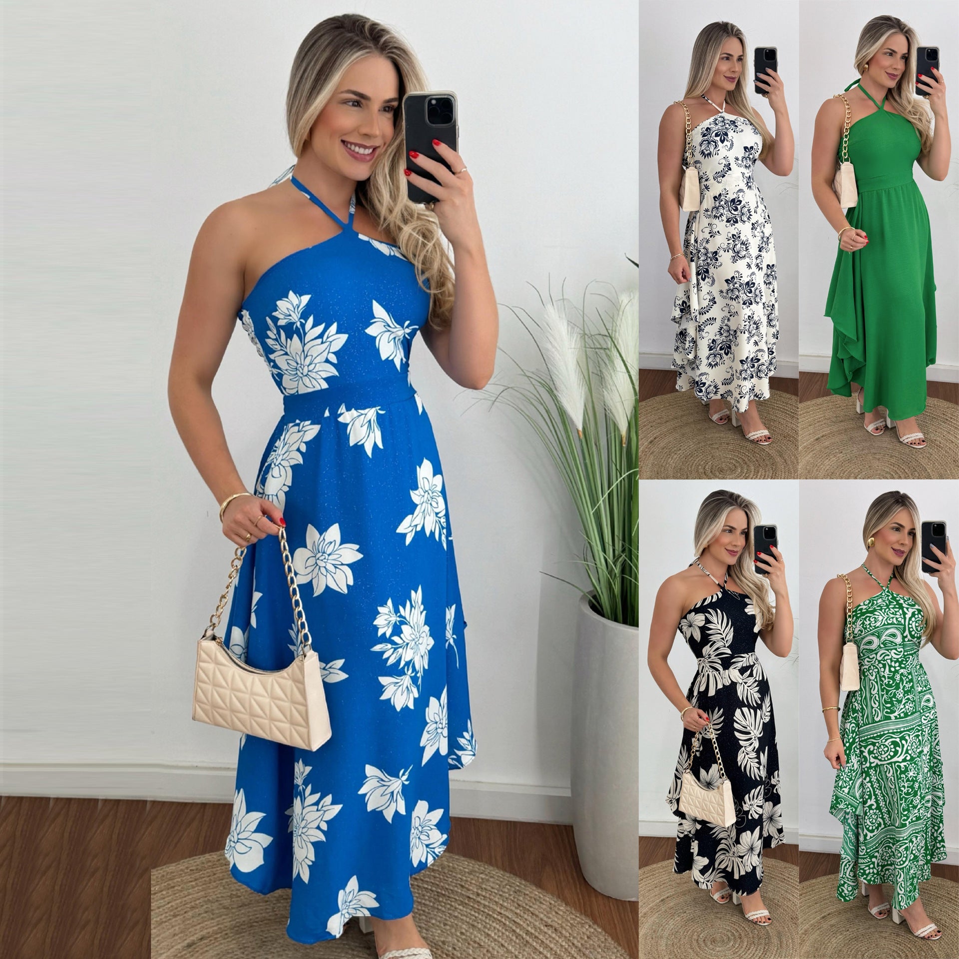 Damen Maxikleid Sovae