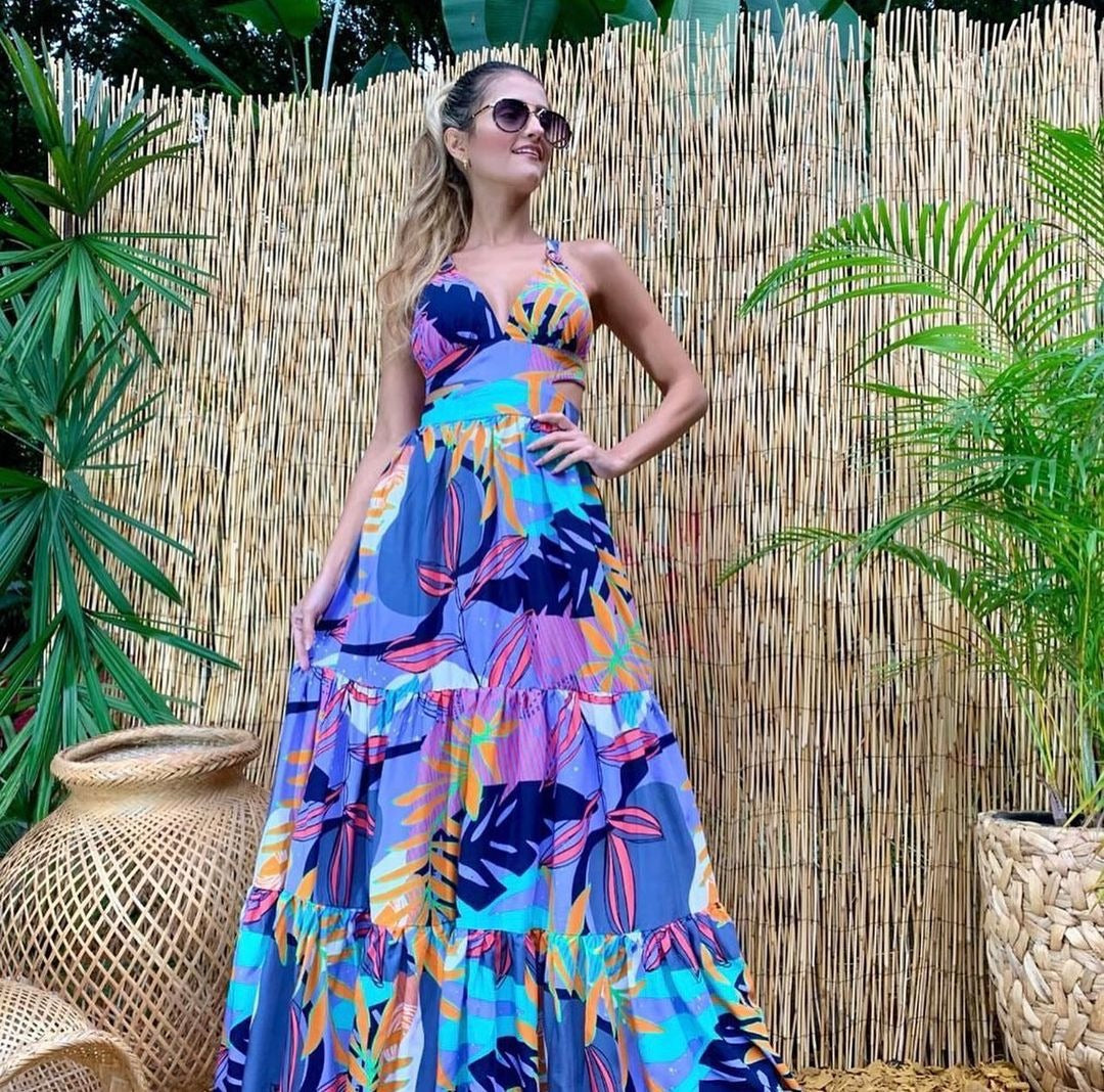 Damen Maxikleid Sovae