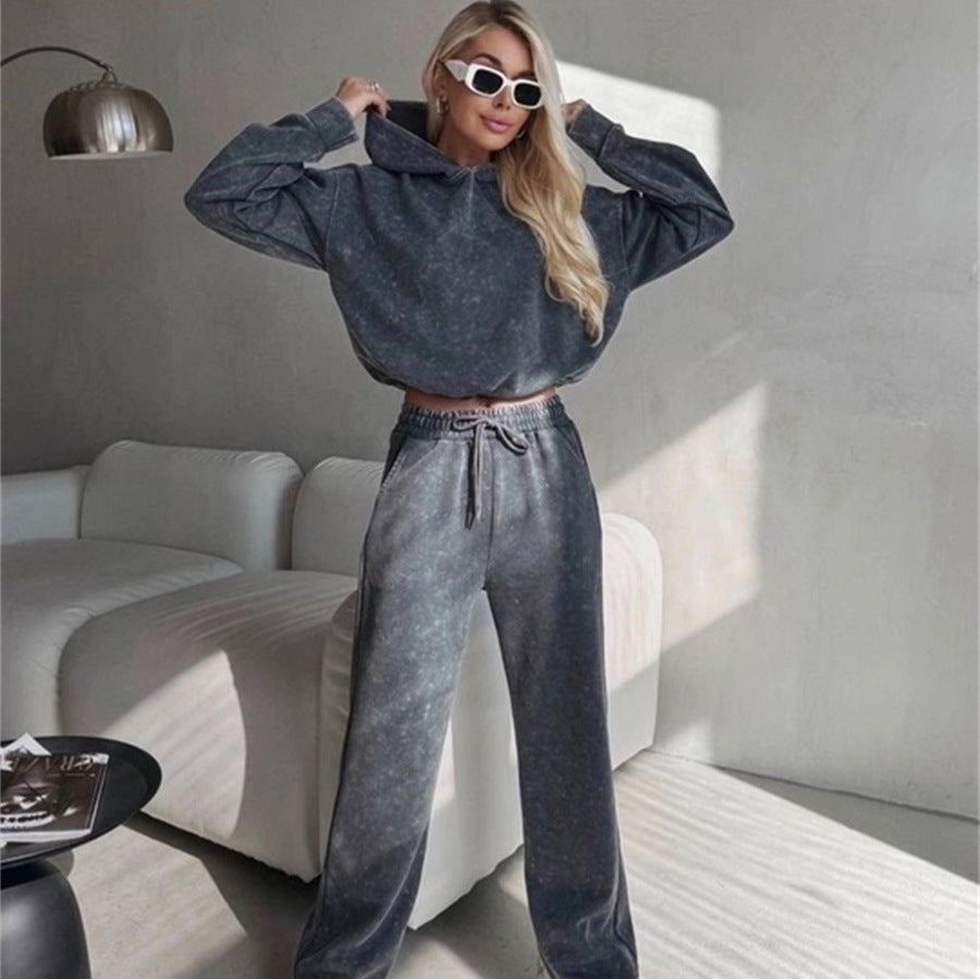 Damen modisches und lässiges Hoodie-Set mit lockerer Passform Sovae