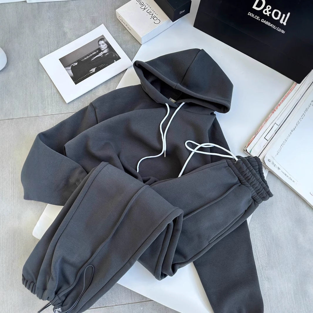 Damen sportliches Hoodie und Jogginghose Set mit elastischem Bund Sovae