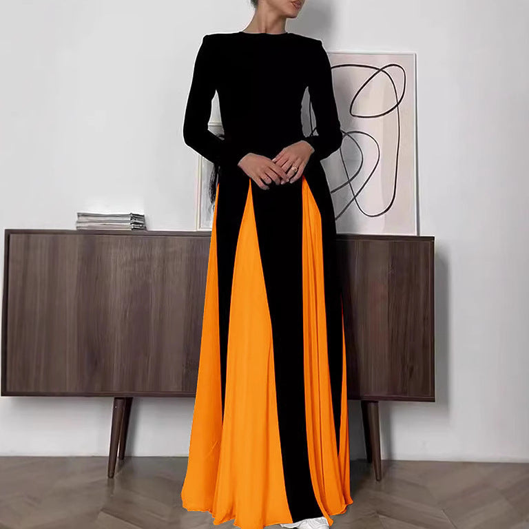 Damen Elegantes und modernes Maxi-Kleid mit asymmetrischem Schnitt Sovae