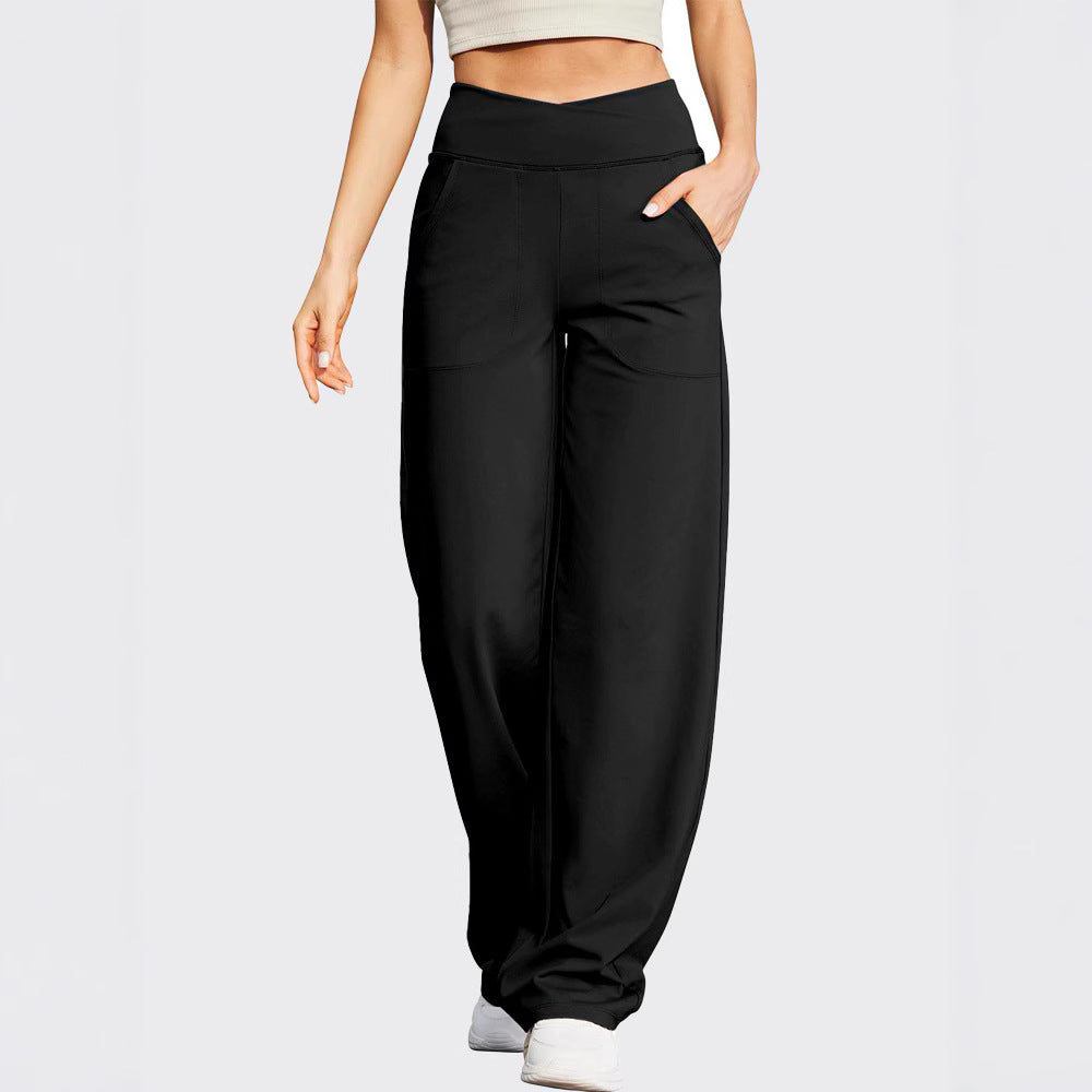 Damen Sportliche High-Waist-Hosen Sovae