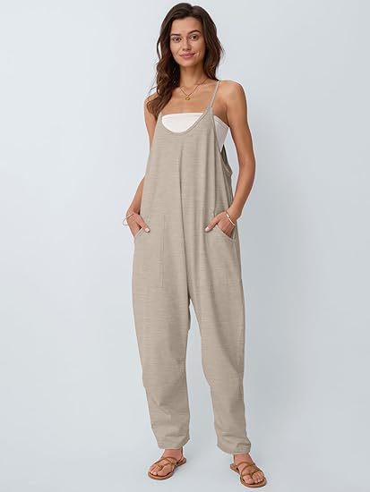 Damen lässiger Jumpsuit mit praktischen Taschen Sovae