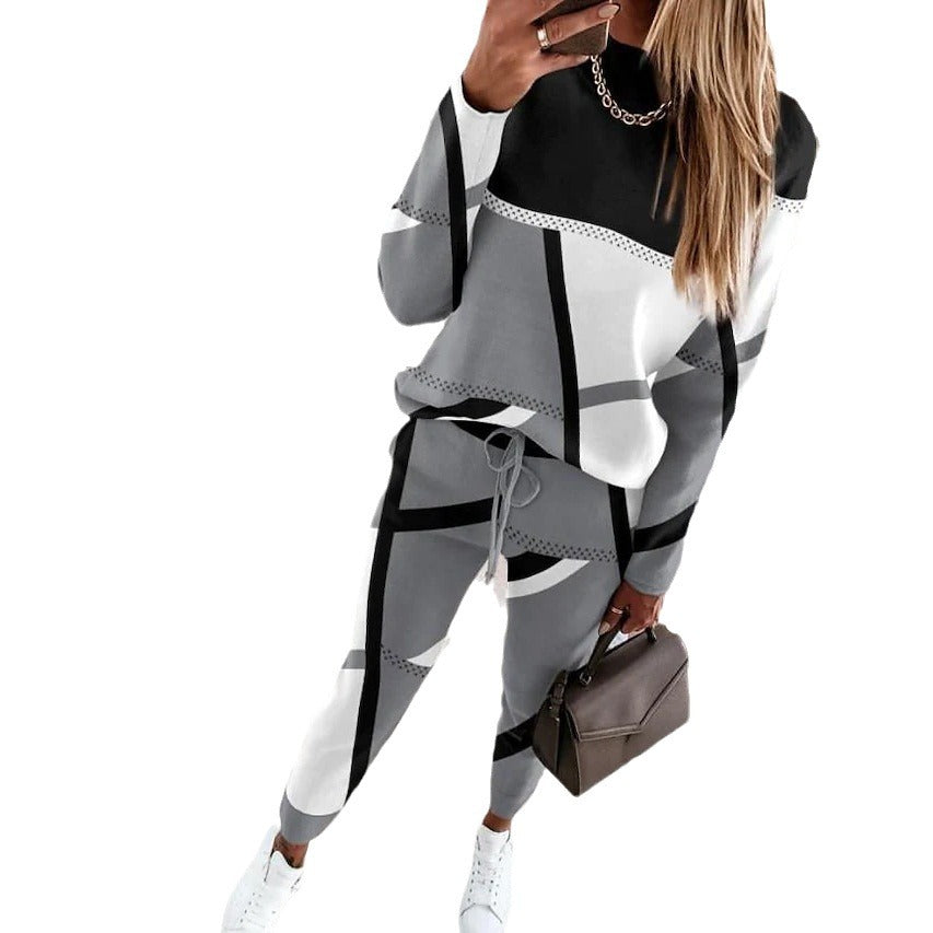 Damen lässiger Sweater und Jogginghose Set Sovae