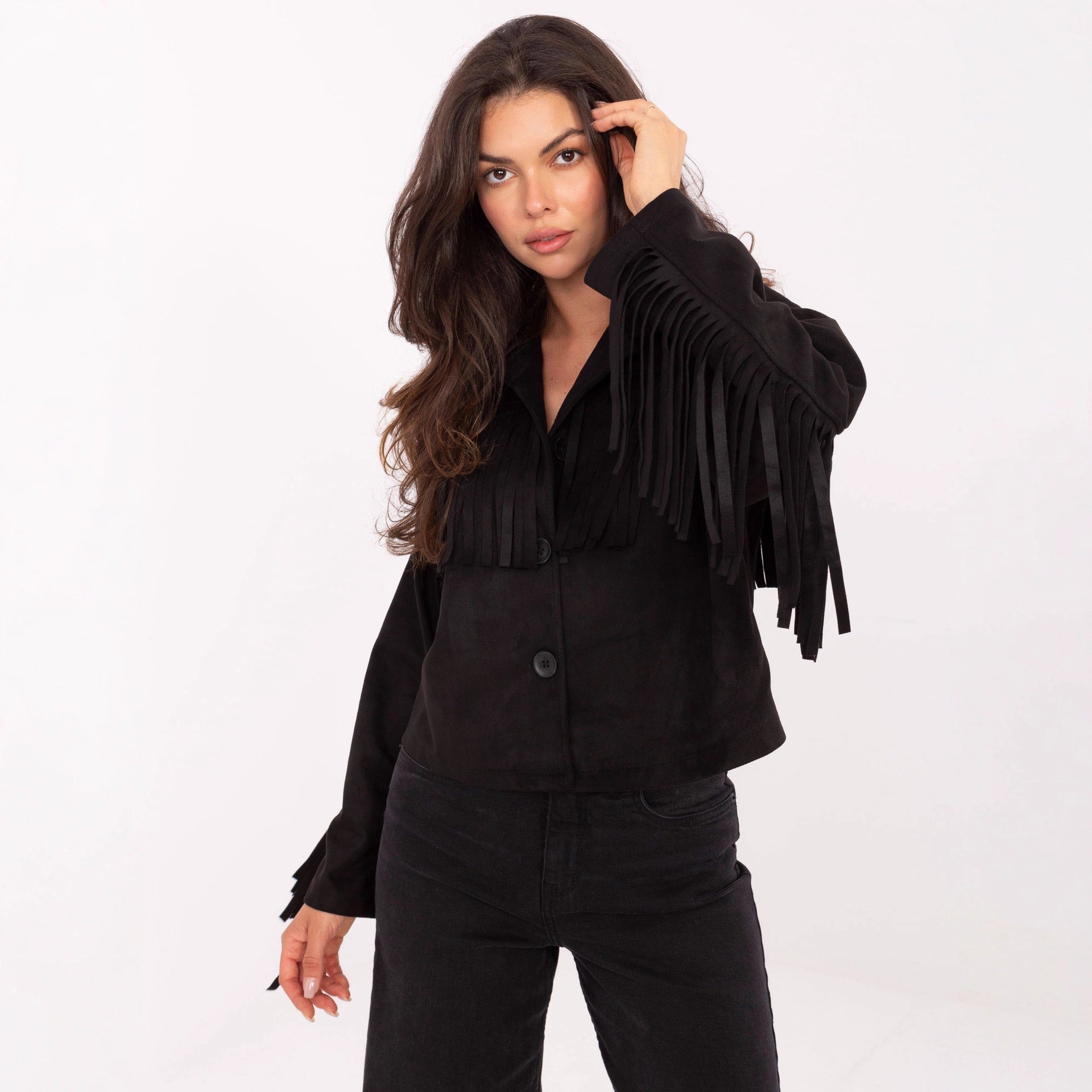 Damen Fransenjacke Sovae
