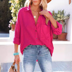 Damenlässiges Oversized-Hemd Sovae