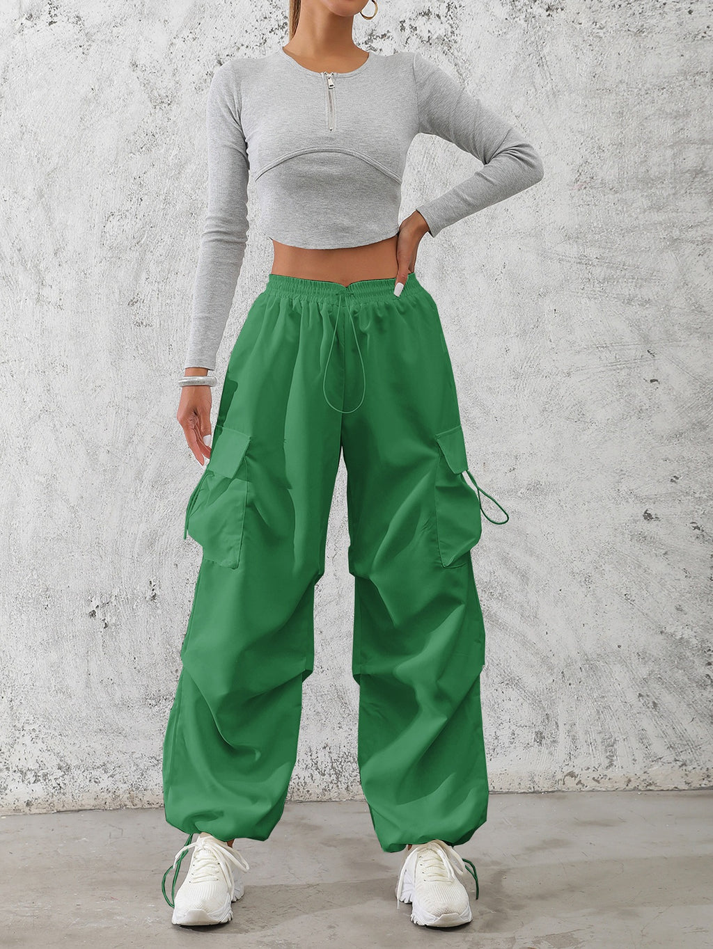 Damen Cargo-Hose mit elastischem Bund und praktischen Seitentaschen Sovae