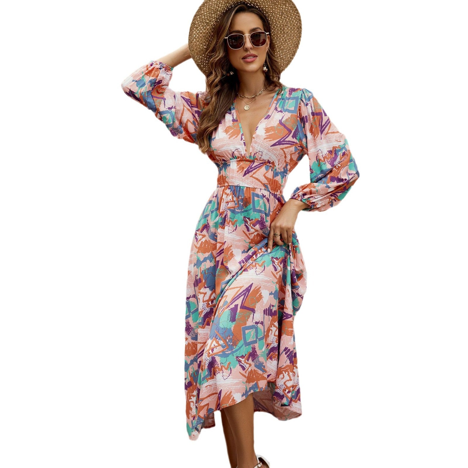 Damen Maxikleid Sovae
