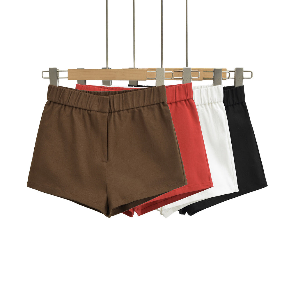 Damen bequeme Hochbund-Shorts Sovae