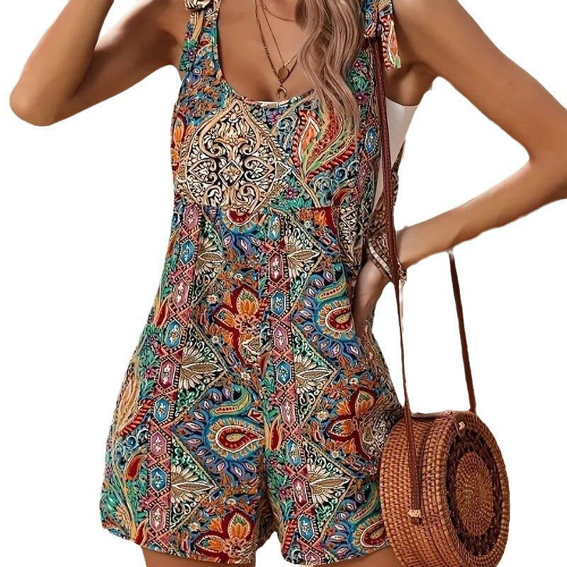 Damen Freizeitlicher Overall mit verspielten Rüschendetails Sovae