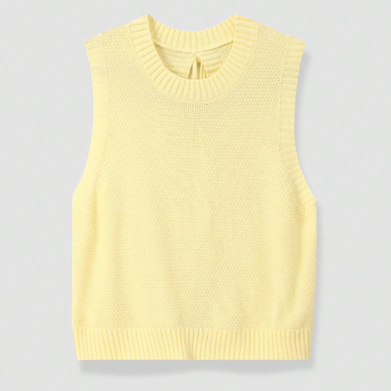 Damen modischer Strickpulli mit offenem Rücken und Schnürdetails Sovae