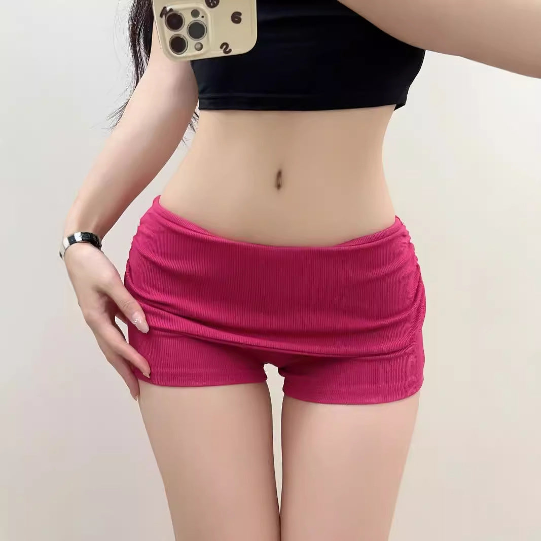 Damen Sportliche Jersey-Shorts mit breitem Bündchen Sovae