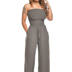 Damen stilvoller und bequemer Jumpsuit mit offener Schulter Sovae