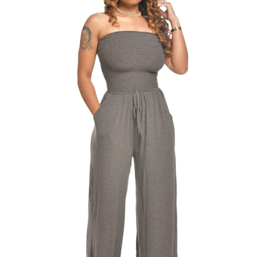 Damen stilvoller und bequemer Jumpsuit mit offener Schulter Sovae