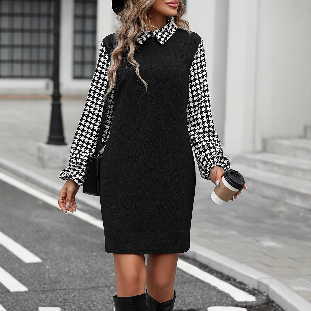 Damen Kleid mit Karomuster Sovae