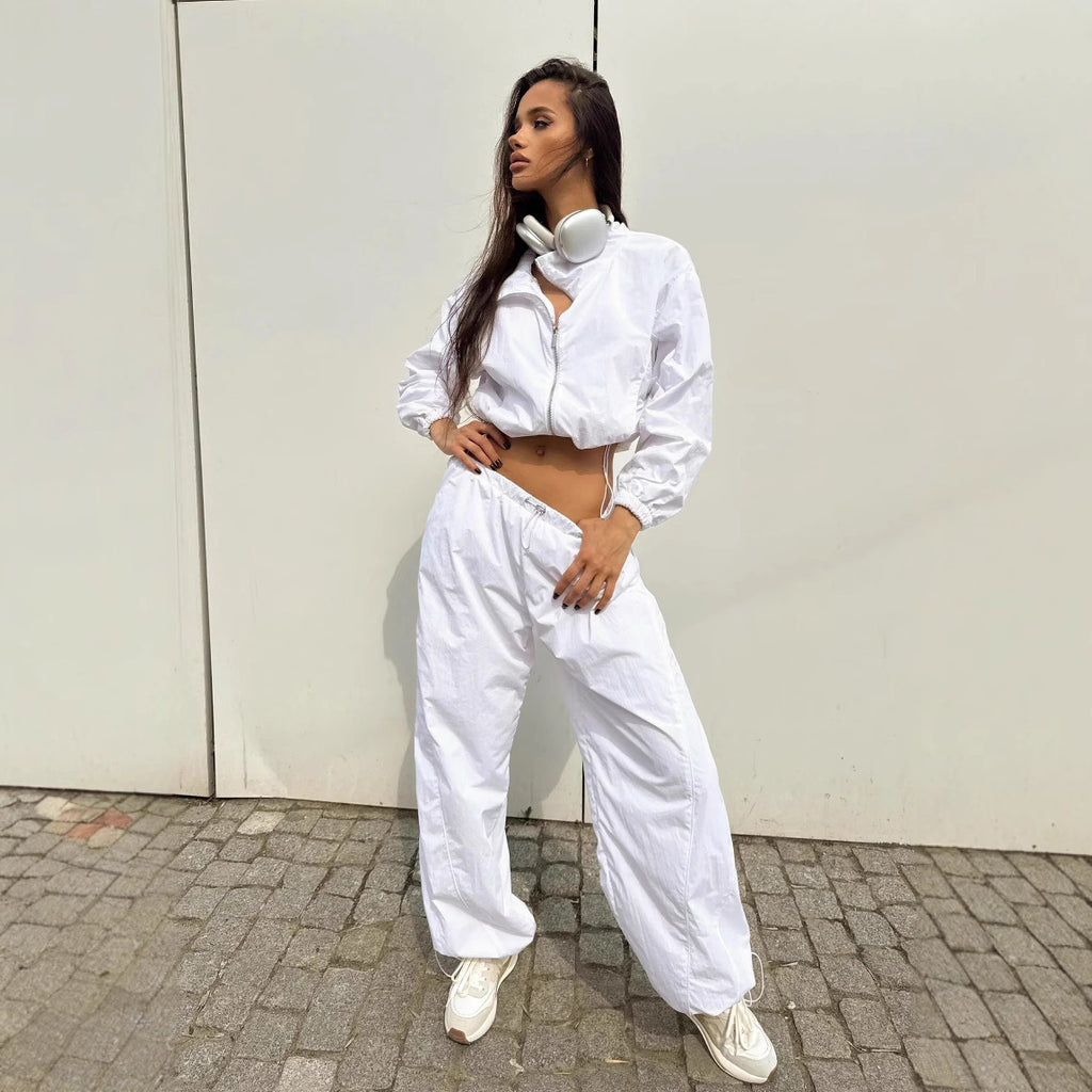 Damen Sportliche Windbreaker Jacke mit hohem Kragen Sovae