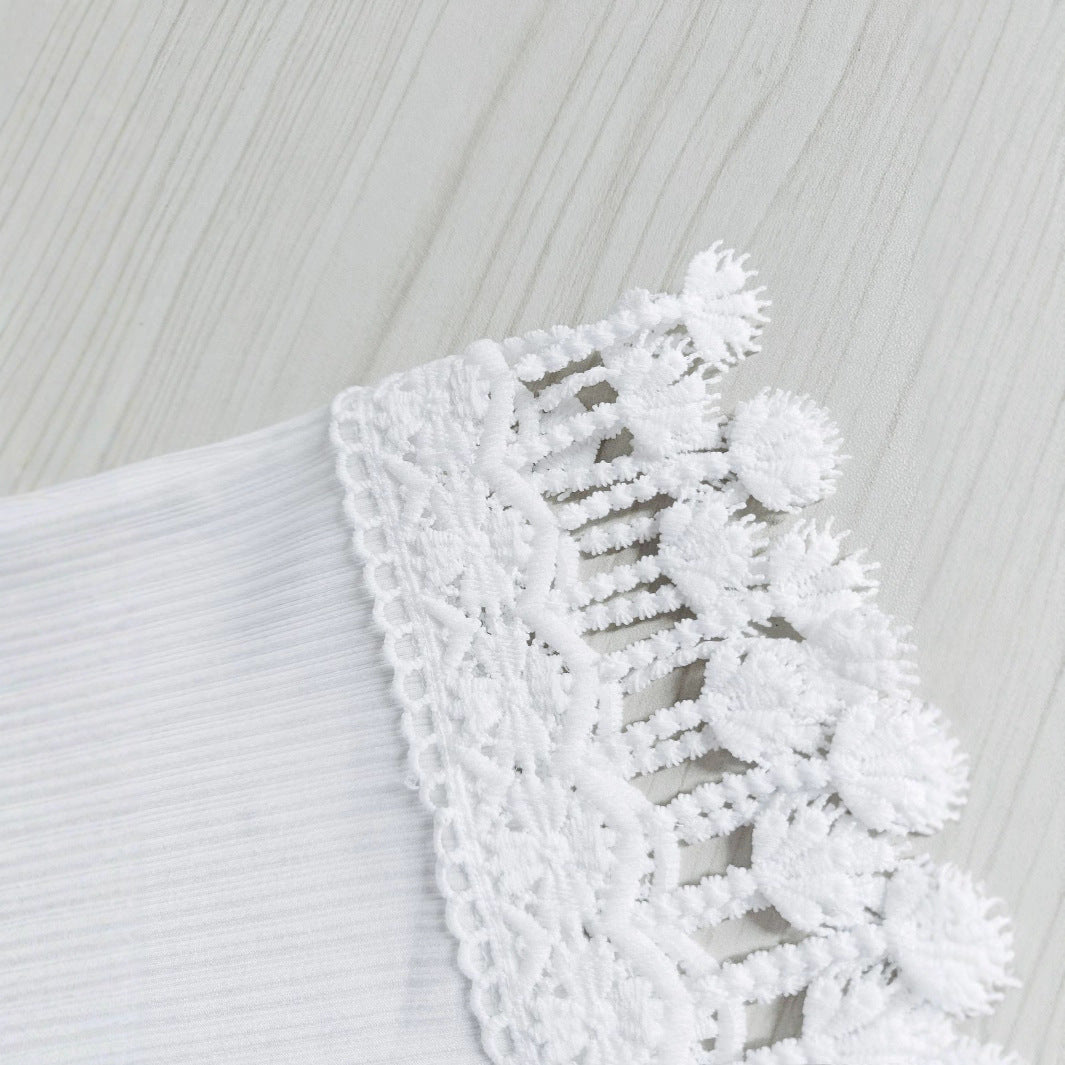 Damen luftige Strandshorts mit Spitzenbesatz und elastischem Bund Sovae