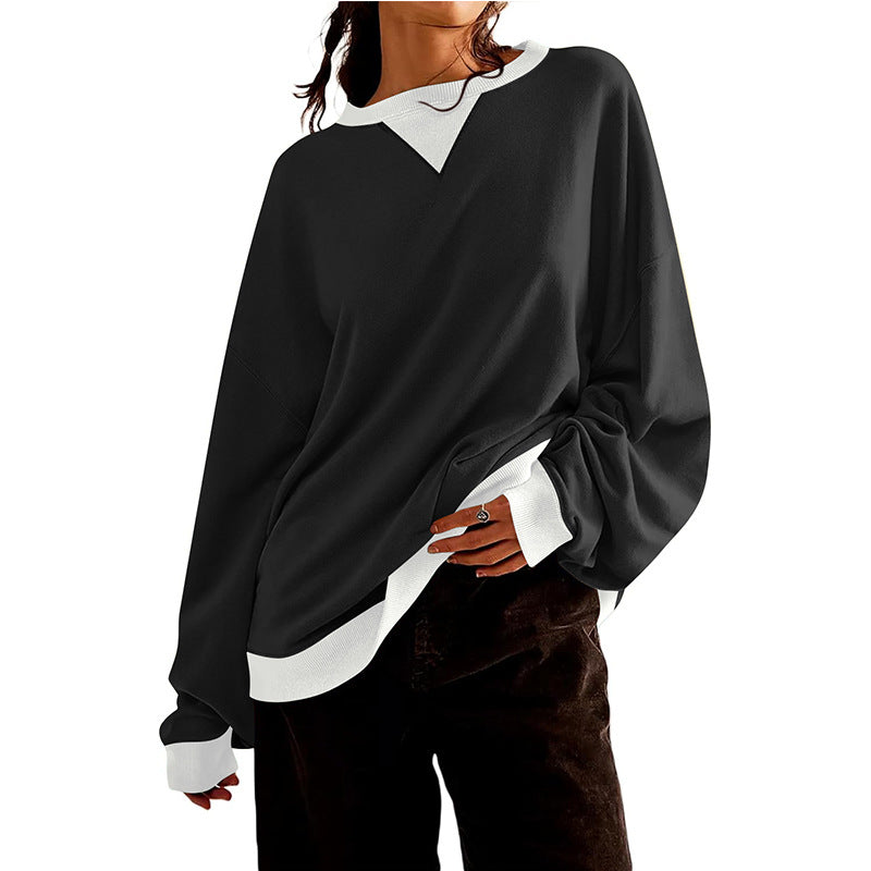 Damen Lässiger Pullover mit hohem Kragen und Oversized-Schnitt Sovae