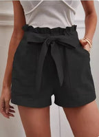 Damen elegante Paperbag-Shorts Sovae