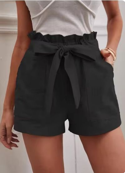Damen elegante Paperbag-Shorts Sovae