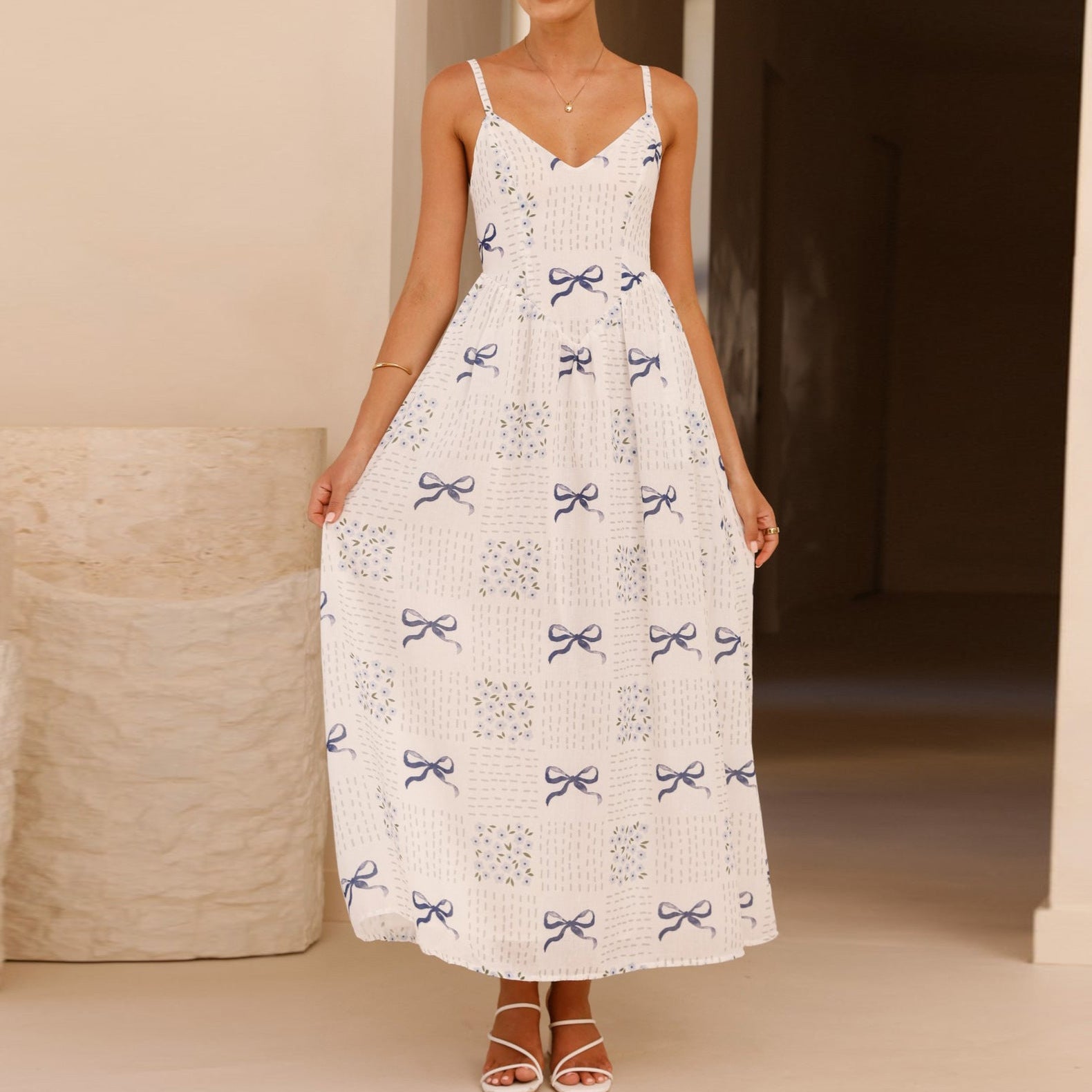 Damen Maxikleid Sovae