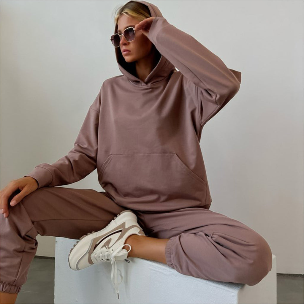 Damen Bequemes und modernes Hoodie-Set Sovae