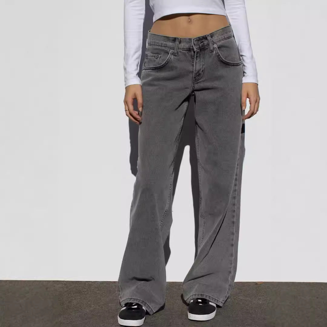 Damen Vintage Weit geschnittene Jeans Sovae