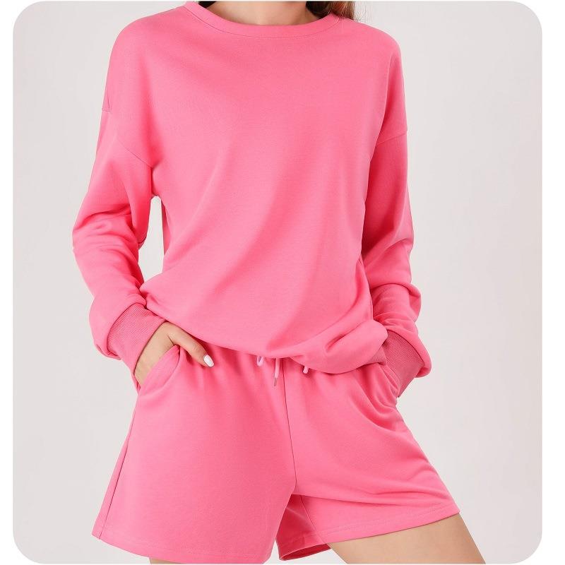 Damen lässiges Sweatshirt und Shorts Set Sovae