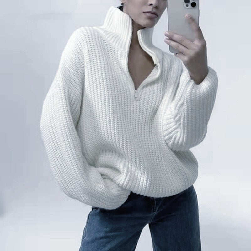 Damen schicker Pullover im lässigen Strickstil Sovae