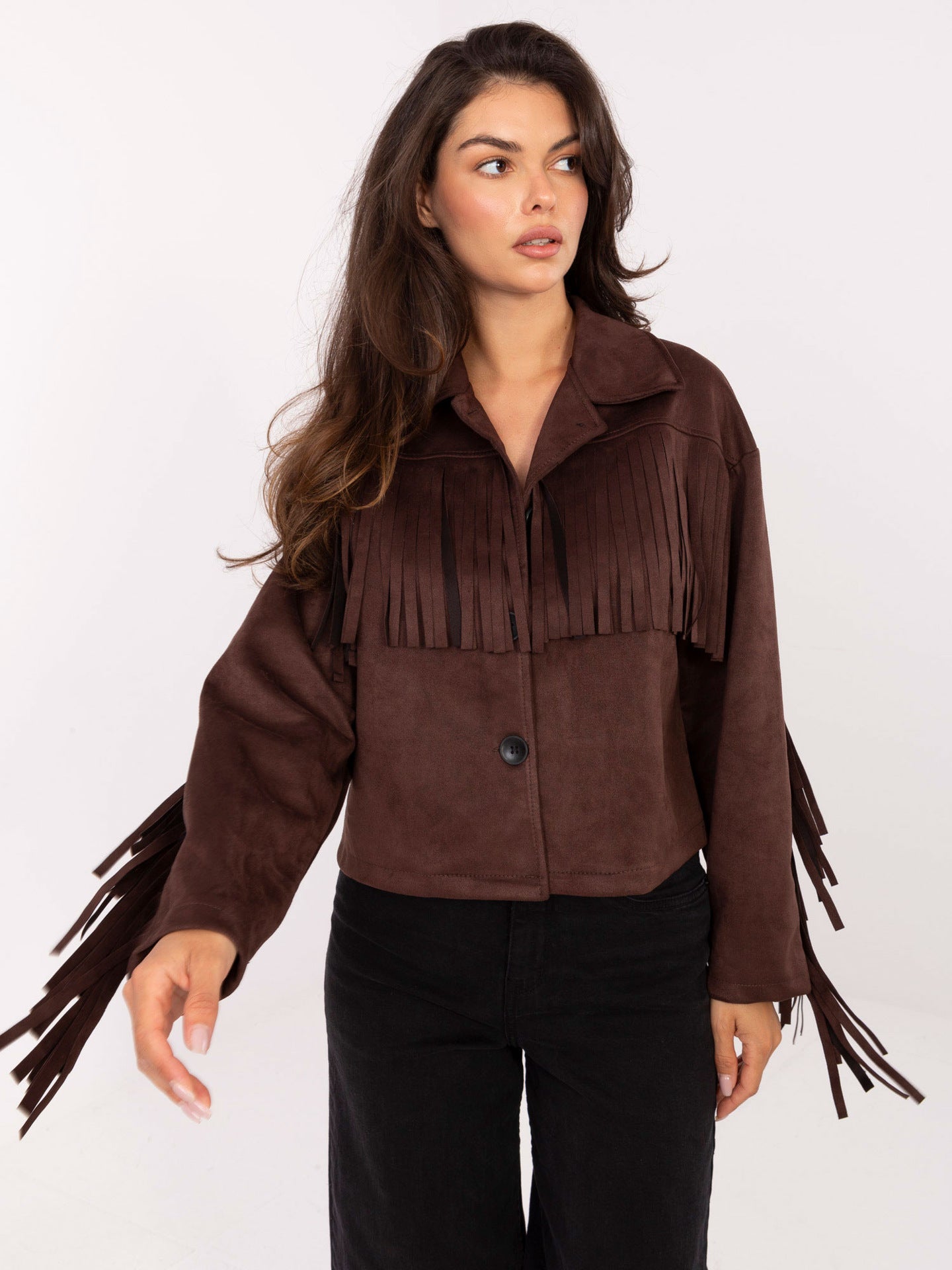 Damen Fransenjacke Sovae