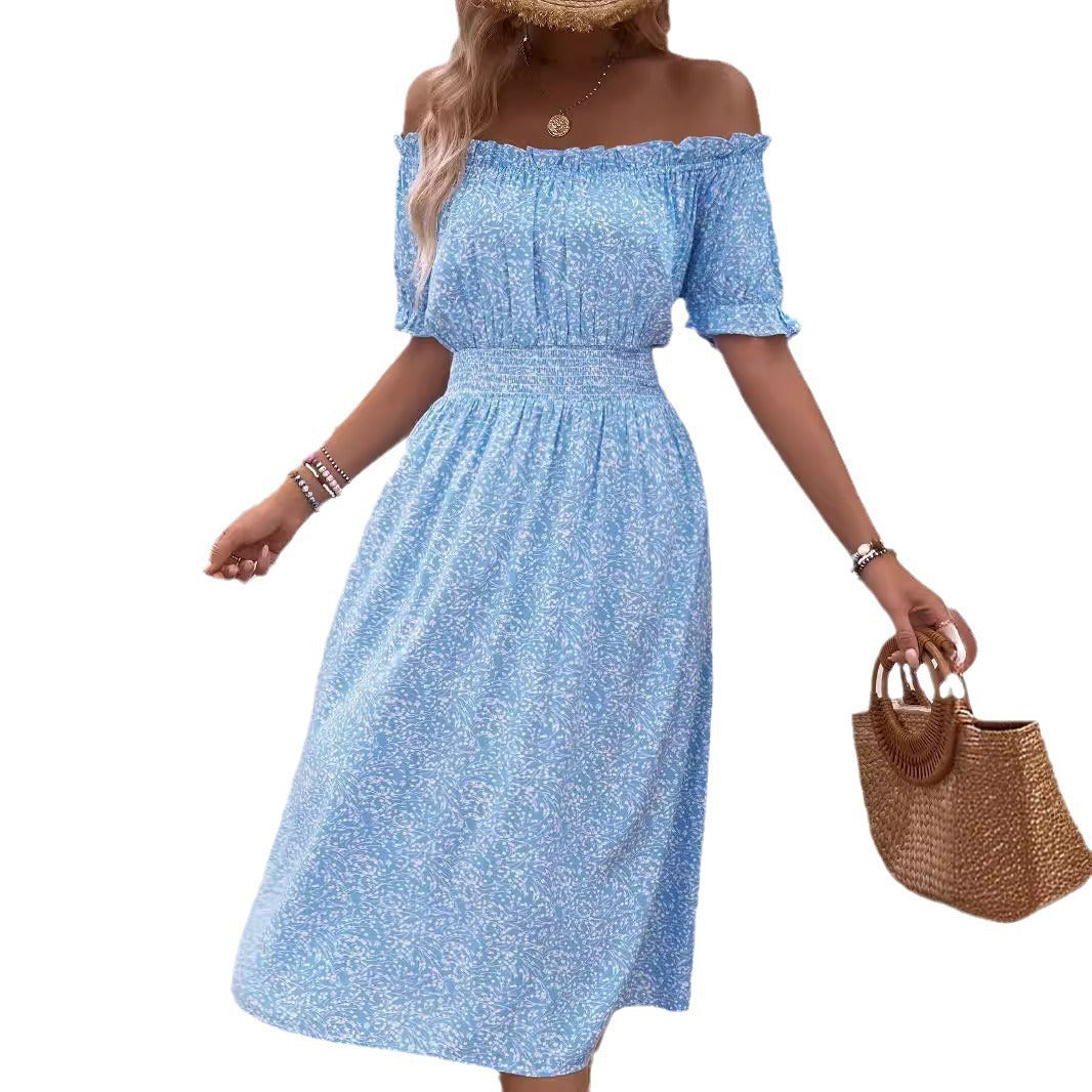 Damen Midikleid mit femininem Schnitt und floraler Gestaltung Sovae