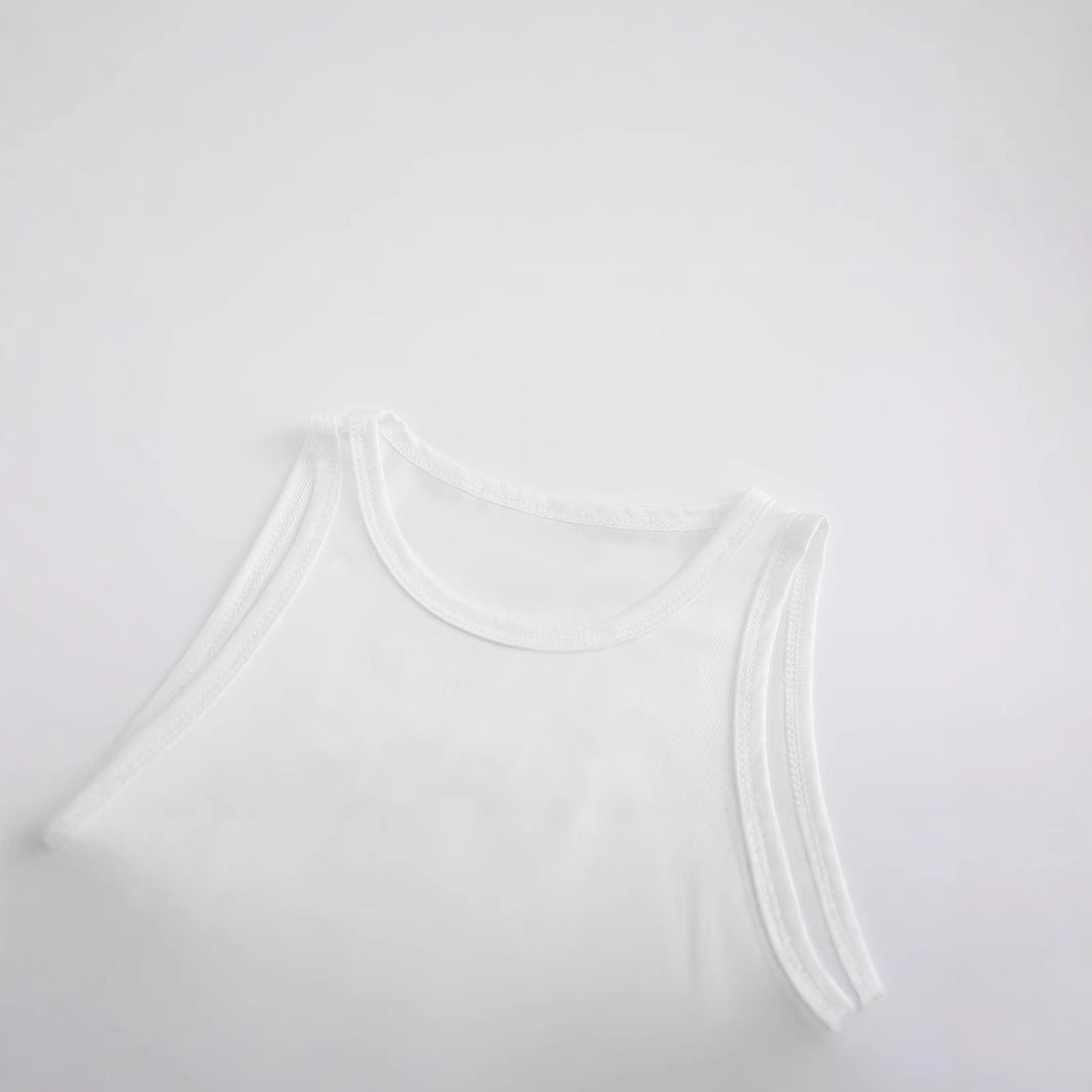 Damen Sportliches Crop-Top mit auffälligem Liebe-Druck Sovae