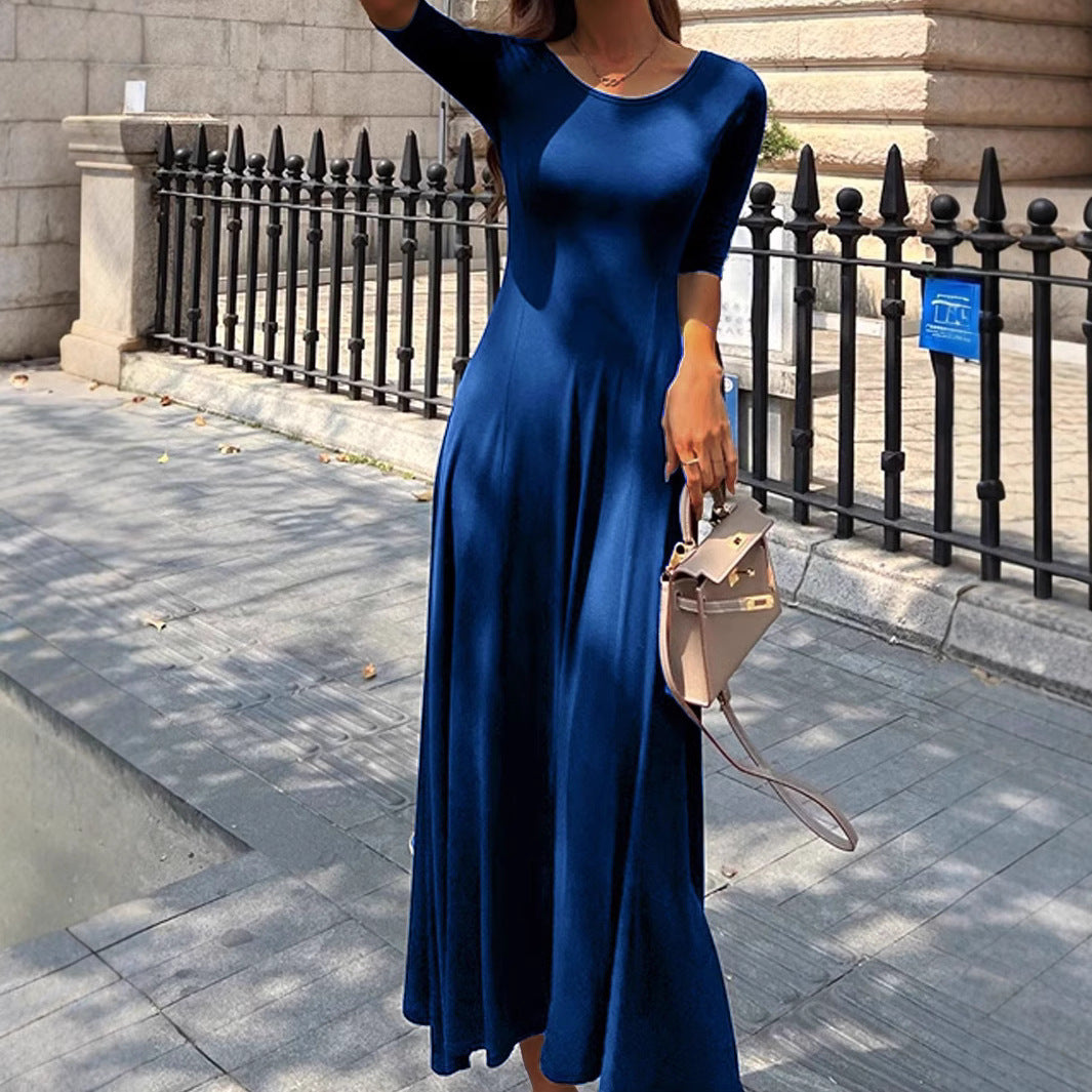 Damen elegantes Maxikleid mit schmeichelndem Schnitt Sovae