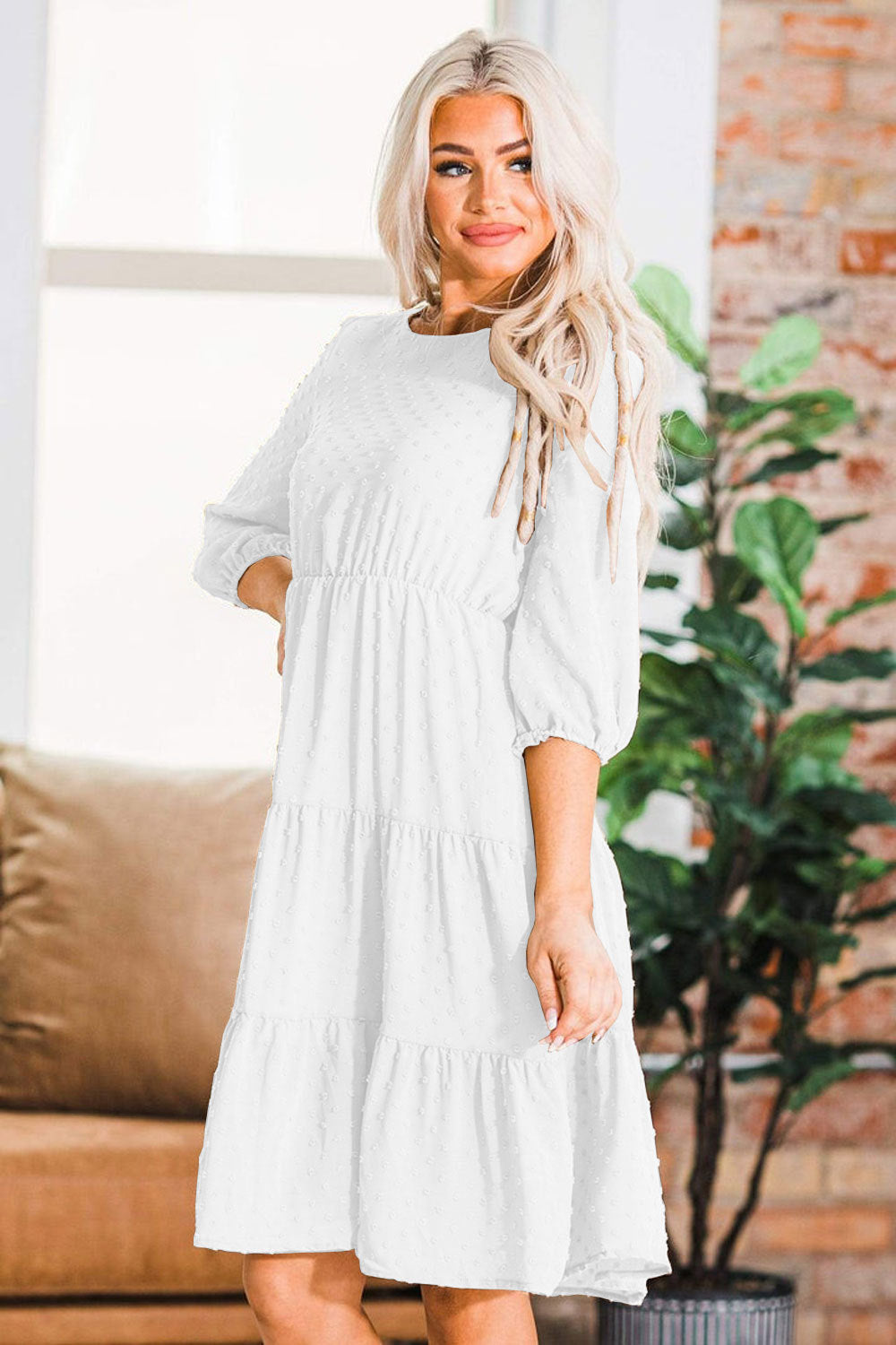 Damen verspielt elegantes Maxikleid mit Rüschendetails Sovae