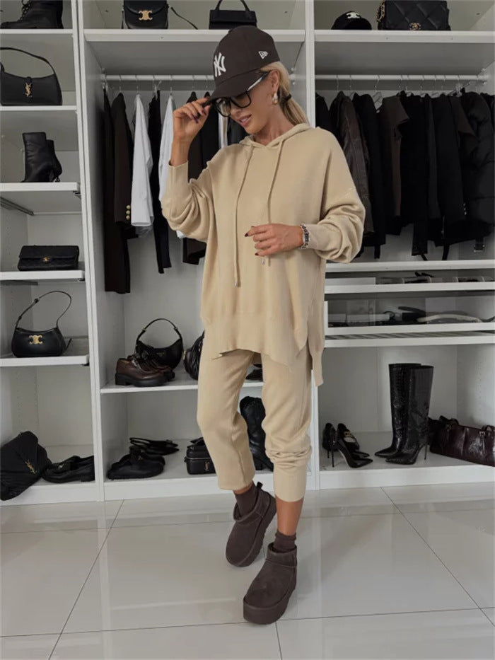Damen Oversized Hoodie und bequeme Jogginghose Set Sovae