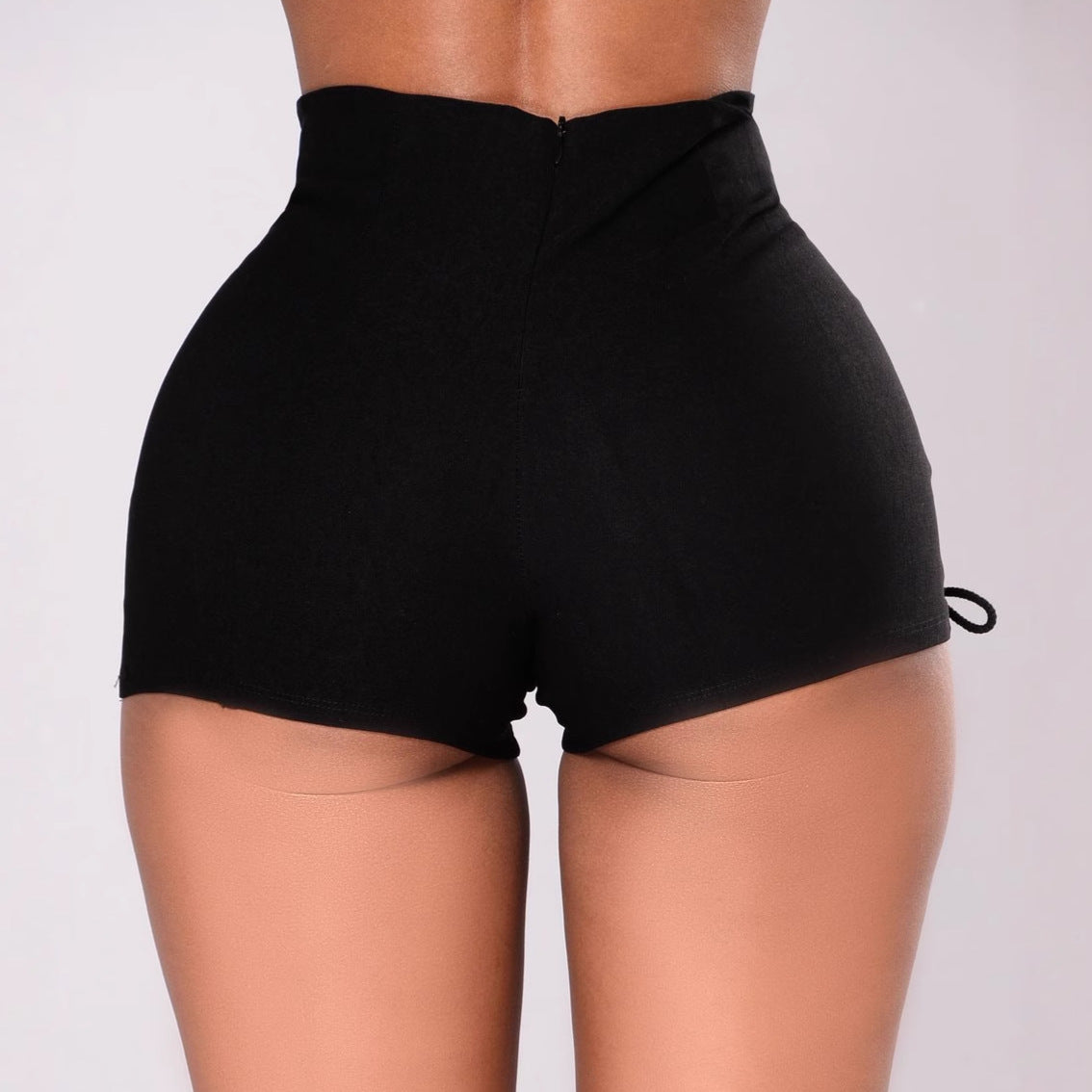 Damen Hohe Taillen Shorts mit Schnürdetails und elastischem Bund Sovae