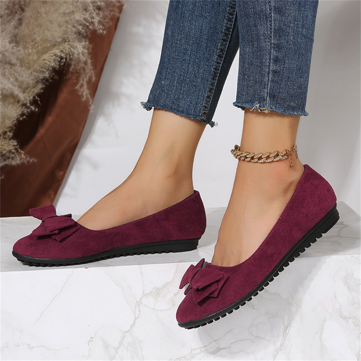 Damen Ballerinas mit charmantem Schleifen-Design Sovae