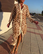 Damen eleganter Kimono-Cardigan mit exotischem Muster Sovae