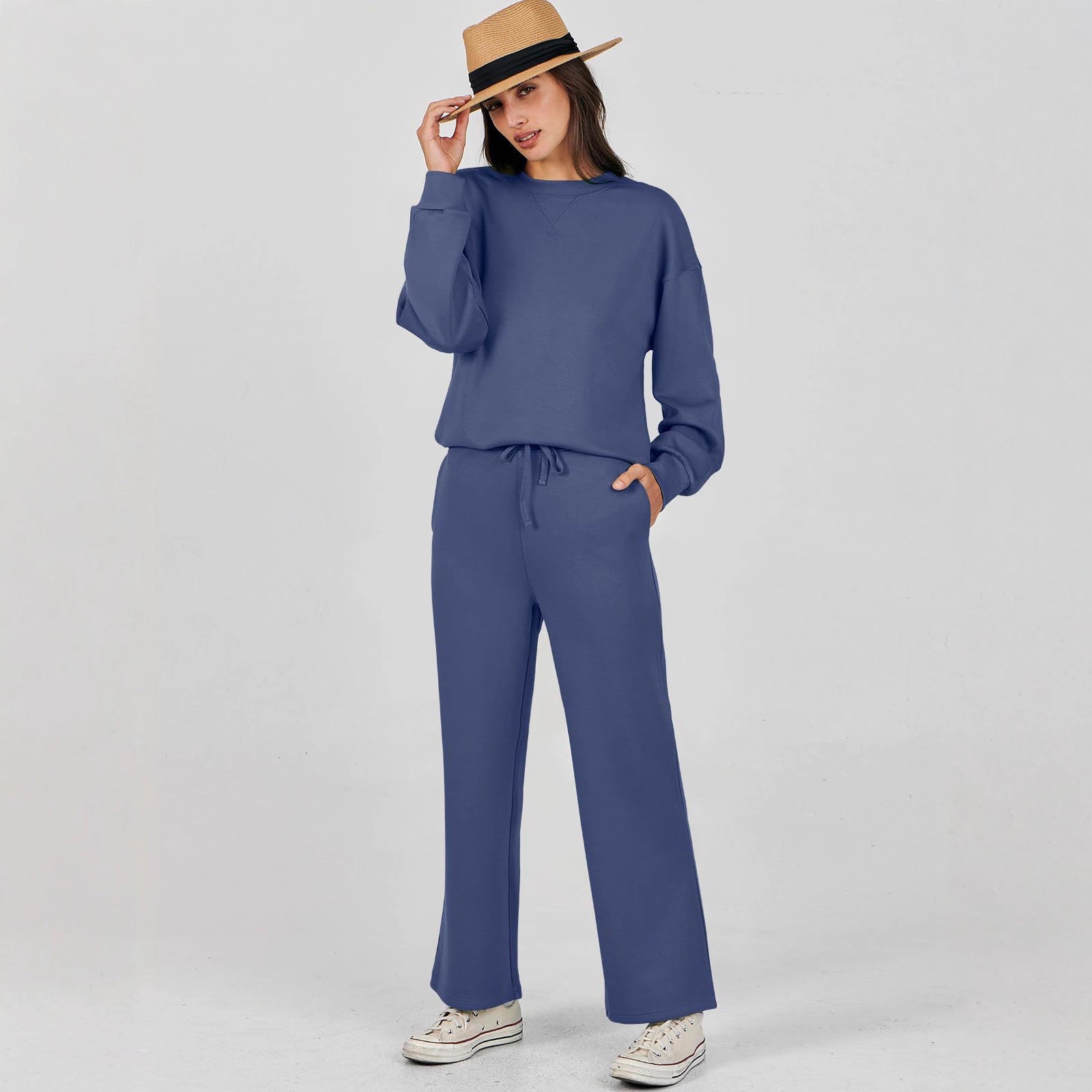 Damen bequemer Sweatsuit mit weitem Schnitt Sovae