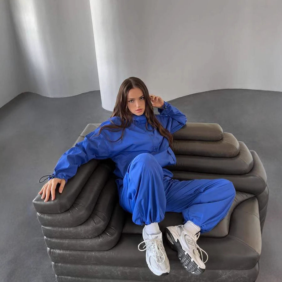 Damen modische und leichte Windjacke mit Kapuze Sovae