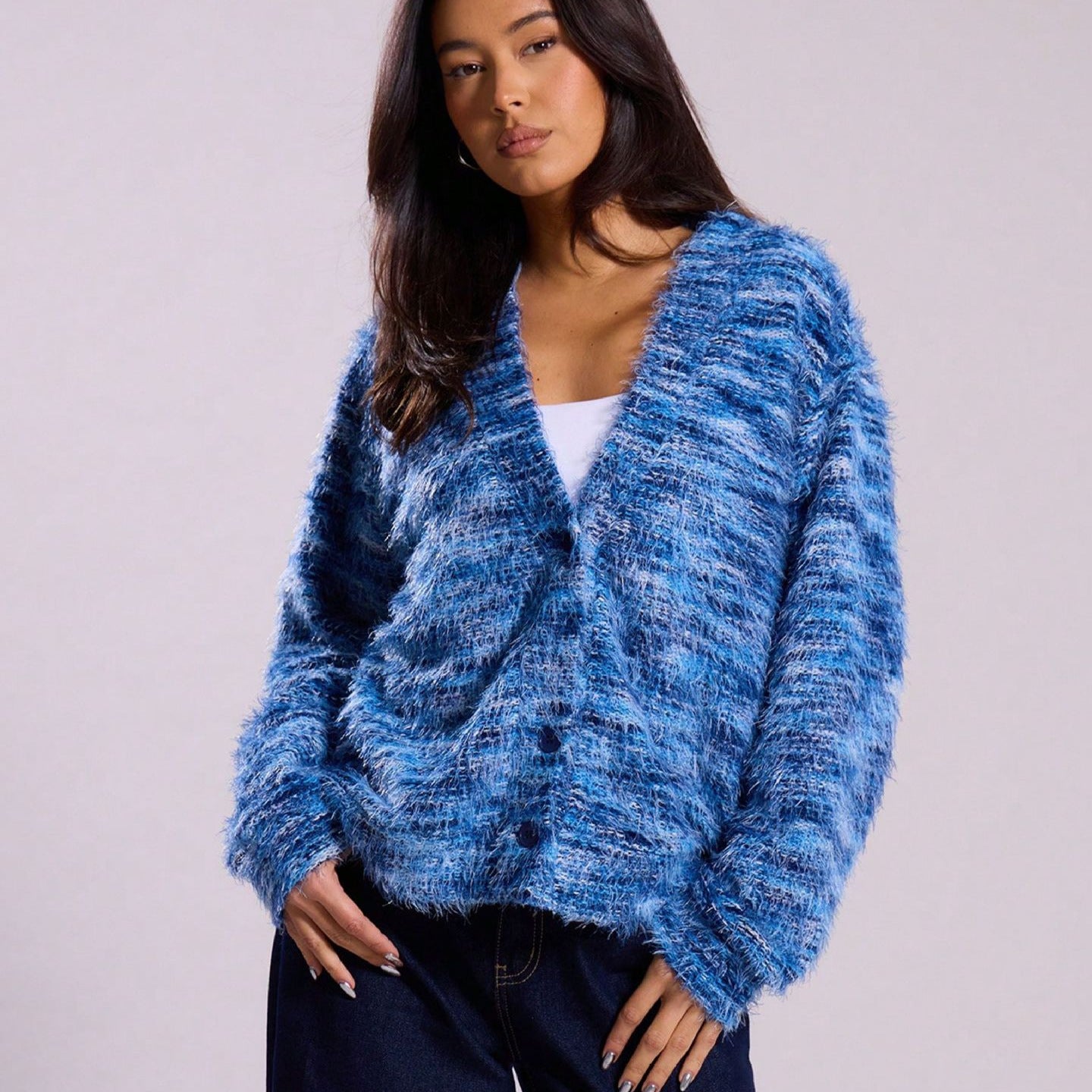 Damen Kuscheliger Strickcardigan Sovae