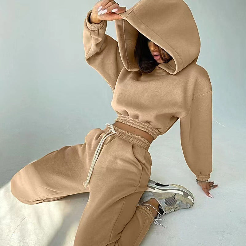 Damen sportliches und lässiges Hoodie-Set mit weitem Schnitt Sovae