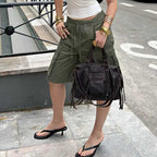 Damen lässige Cargo-Shorts mit praktischen Taschen Sovae