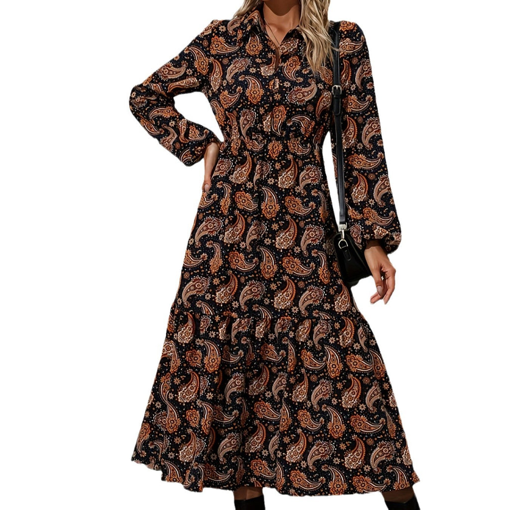 Damen Midikleid mit zeitlosem Paisleymuster Sovae