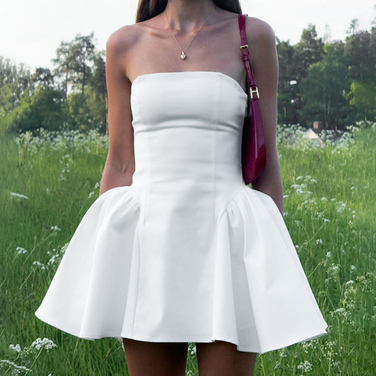 Damen Minikleid mit voluminösem Rock Sovae