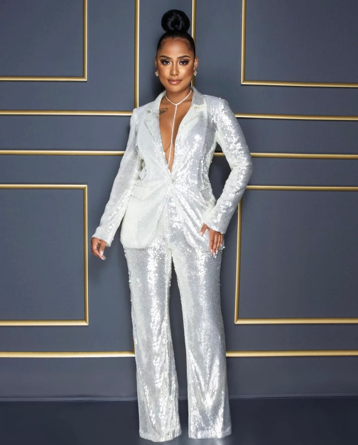 Damen Glamouröser Glitzeranzug Sovae