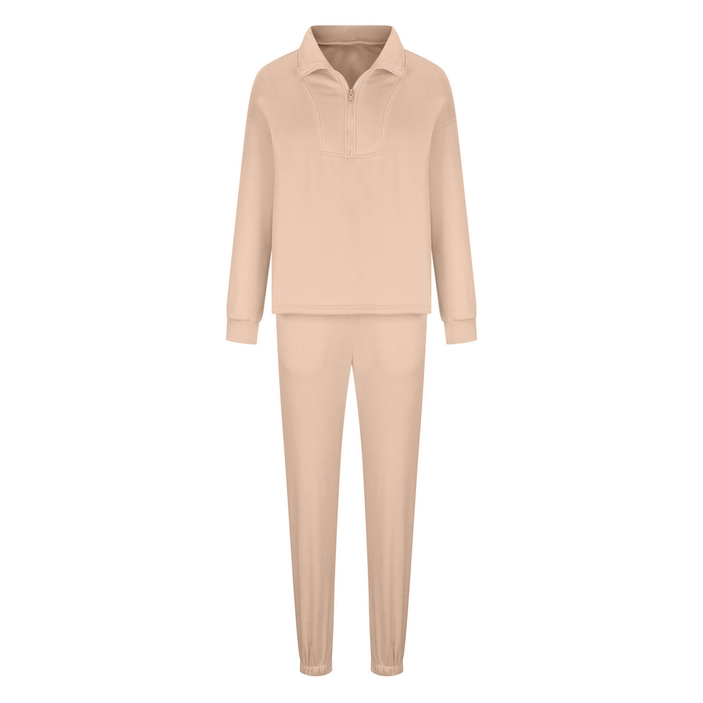 Damen Sportliche Pullover-Set mit hohem Kragen Sovae