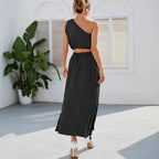 Damen luftiges Jumpsuit mit Ein-Schulter-Design Sovae